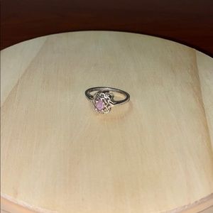 Sterling silver ring with purple stone
